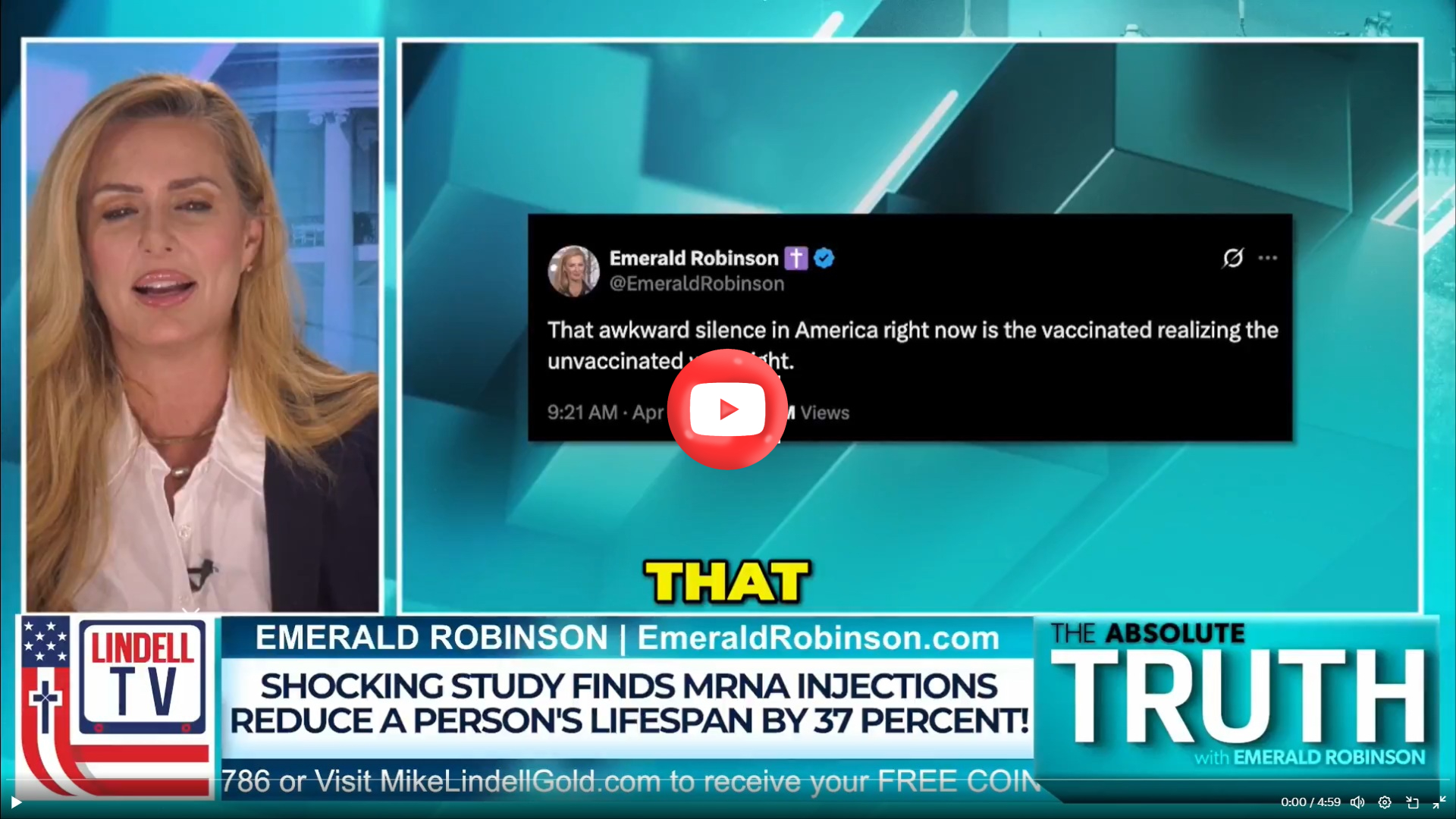 BREAKING: mRNA Injections Linked to Catastrophic Drop in Life Expectancy – 30 Years Lost, A Silent Genocide in Progress VIDEO